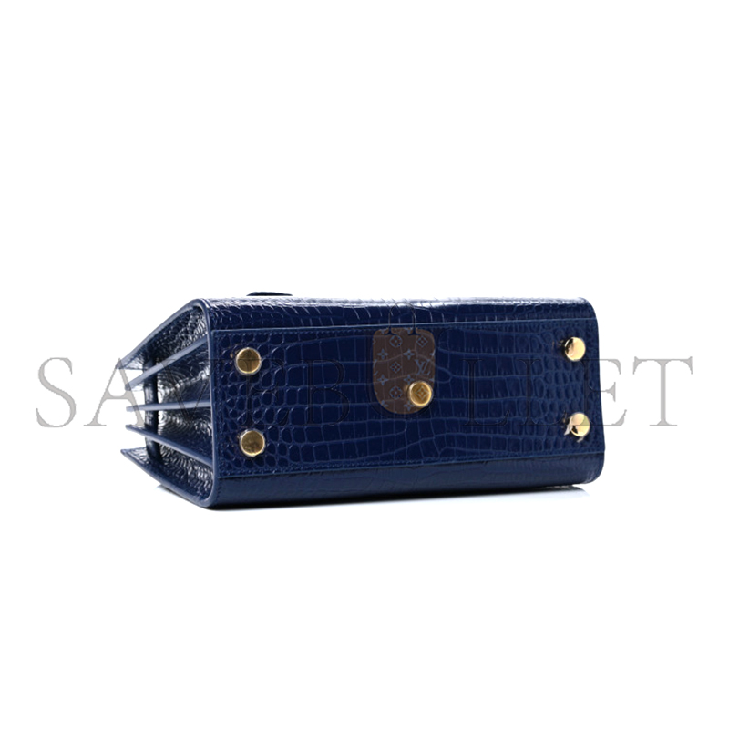 Y*L blue croc embossed leather nano classic sac de jour tote 392035dnd1n4150 (22*18*10.5cm)